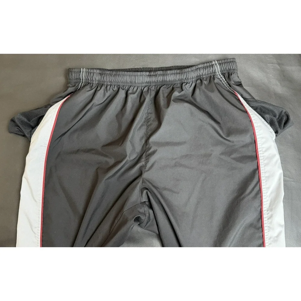 Nike 72 Vintage Windpants Mens L Black Gray Track Pants Mesh Lined Warm Up Swish
